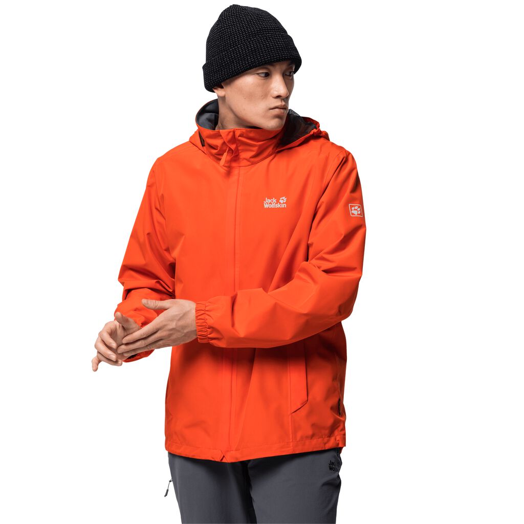 Jack Wolfskin STORMY POINT Férfi Vízálló Kabát Piros - XBWFQA-908